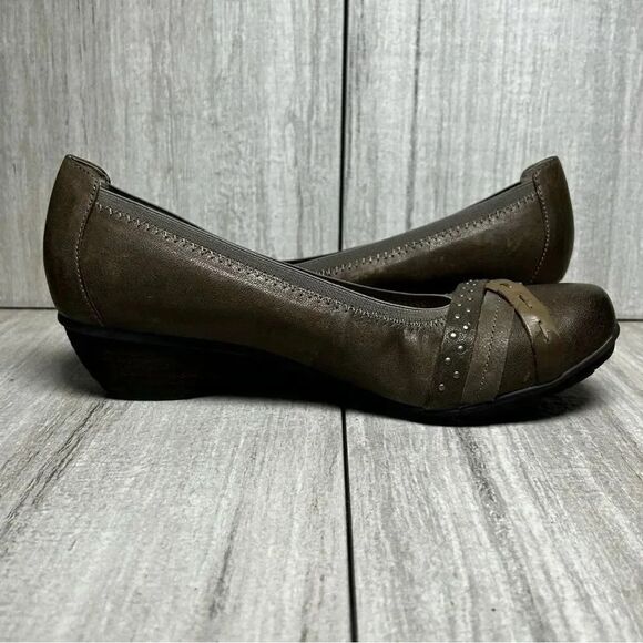 Abeo Nellie Brown Leather Mary Jane Pumps Heels Comfort Shoes Womens Size 9.5 - Picture 8 of 10